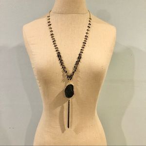 Nakamol Black Stone Pendant Necklace